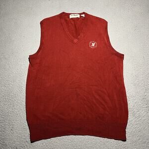 Vintage La Mode Sweater Vest Mens XL Golf US Open Acrylic Cashmerlon Outdoor